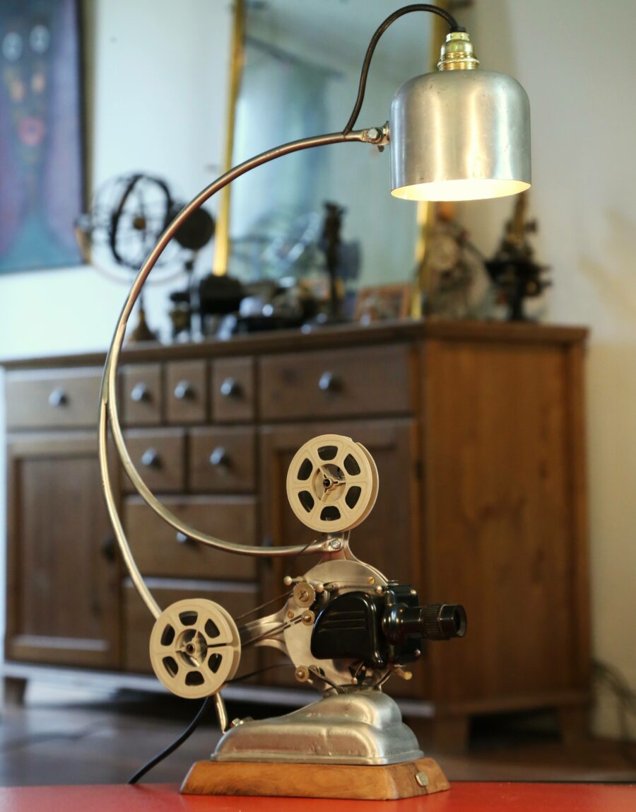 Lampe à poser Art déco projecteur Cinette vintage