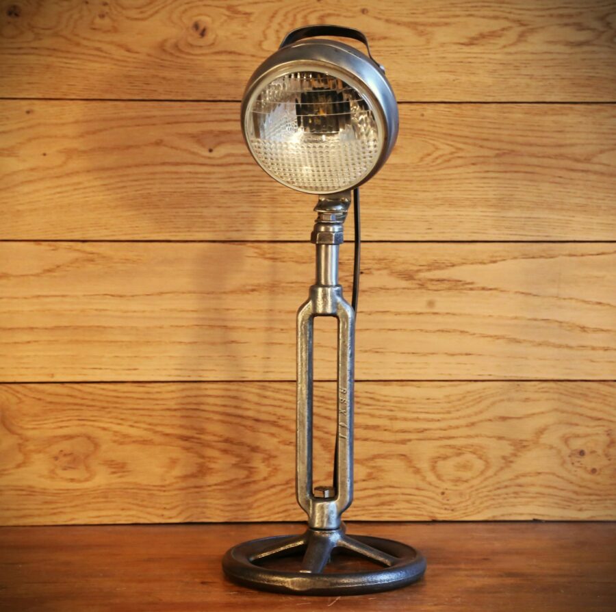 Lampe articulée industrielle phare vintage en métal