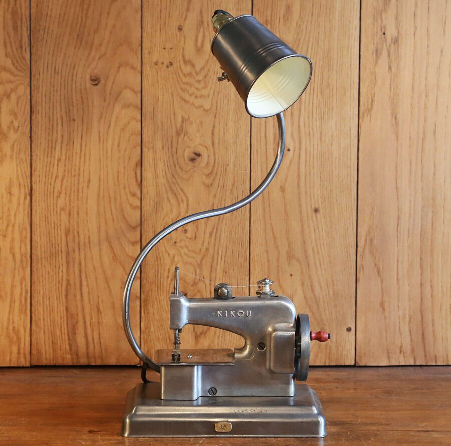 Lampe machine à coudre vintage métal – Image 10